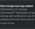 How to Remove 'New background app added' Notification when starting Google Chrome in Windows 10