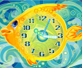 Gold Fish Clock ScreenSaver Screenshot 0